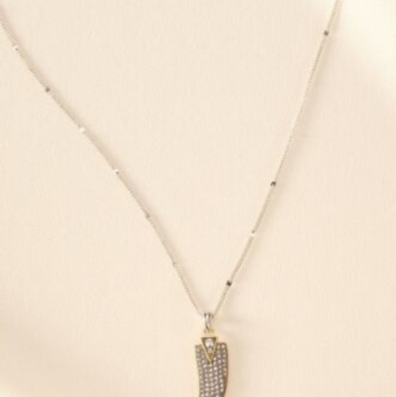 Stella & Dot Horn Pendant - Mixed Metal - Picture 2 of 4
